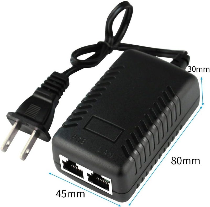STEAMEMO 48V POE Injector Adapter Power Supply,10/100Mbps IEEE 802.3af Compliant, for Most Cisco/Polycom/Aastra Phones and More - Image 5